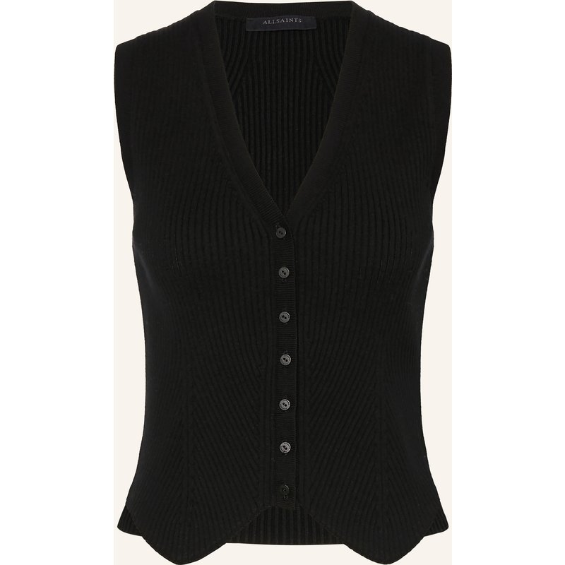 Allsaints Strickweste Cruz schwarz