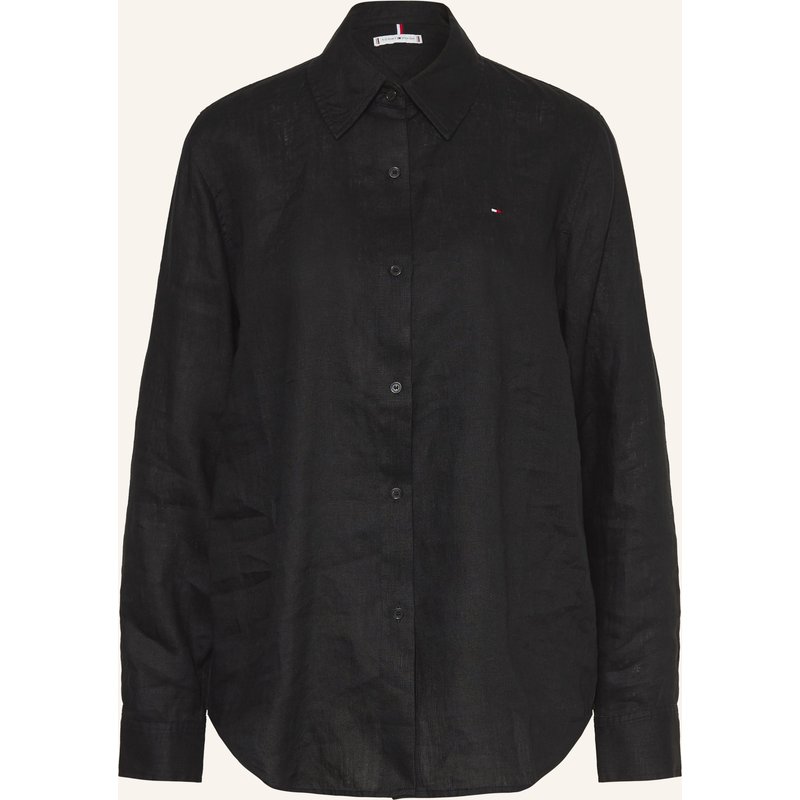 Tommy Hilfiger Hemdbluse Aus Leinen schwarz