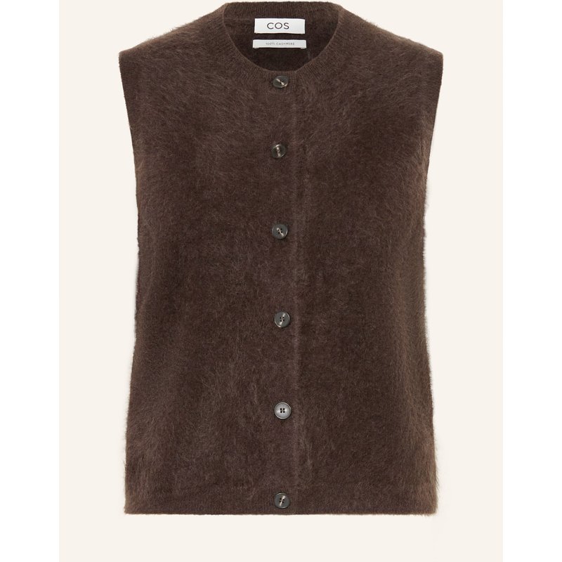 Cos Strickweste Aus Cashmere braun