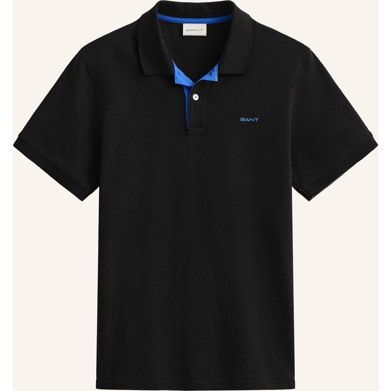 Gant Piqué-Poloshirt schwarz