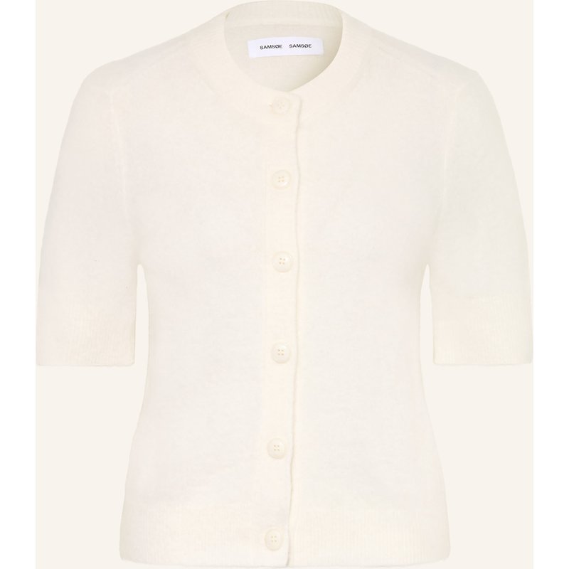Samsøe Samsøe Strickjacke Sanoura Mit Merinowolle Und Alpaka weiss