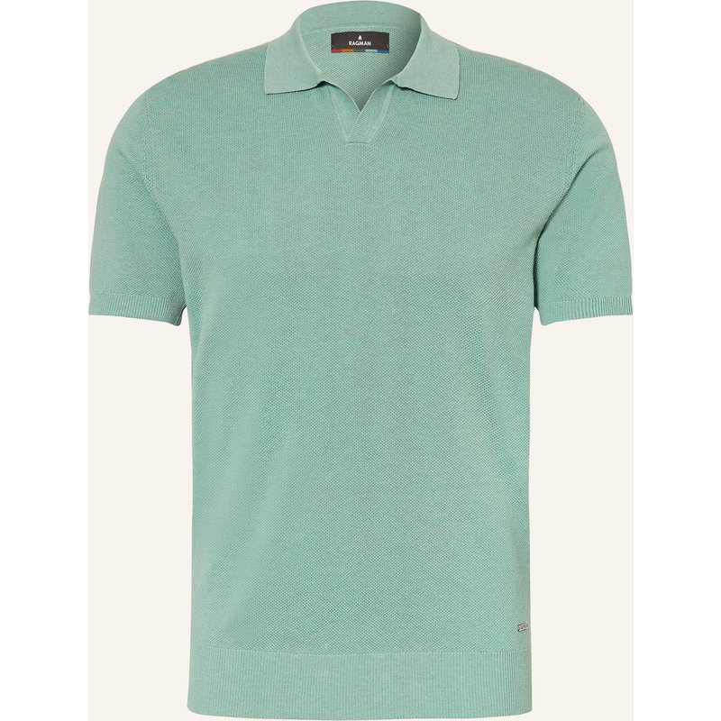 Ragman Strick-Poloshirt gruen