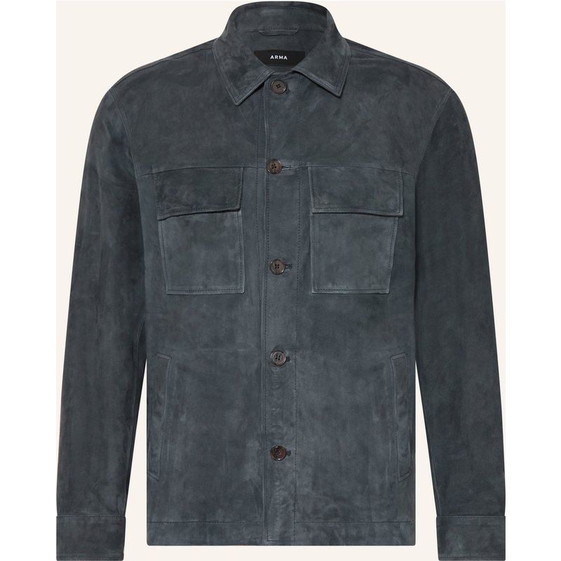 Arma Leder-Overjacket Mex blau