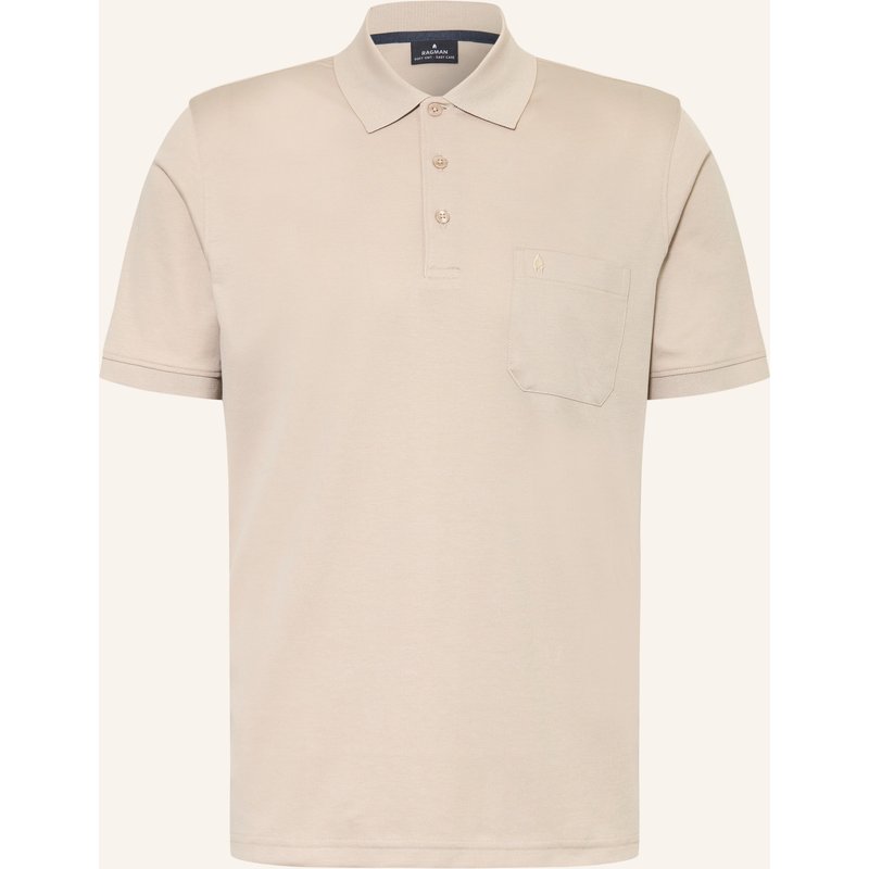 Ragman Piqué-Poloshirt beige