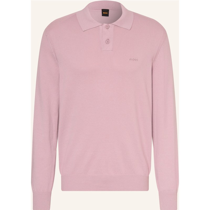 Boss Strick-Poloshirt Asac rosa