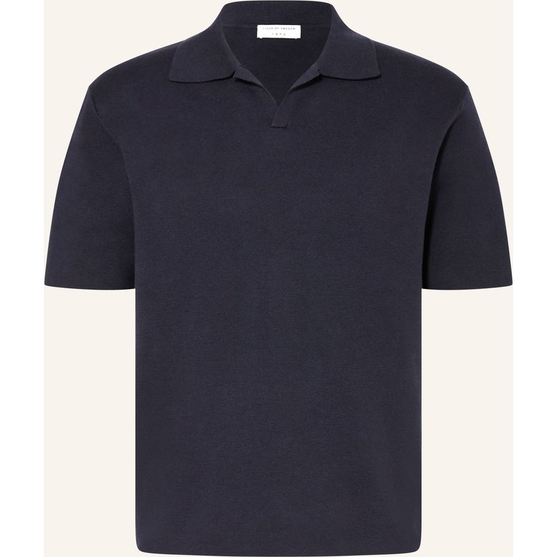 Tiger Of Sweden Strick-Poloshirt Maelon blau
