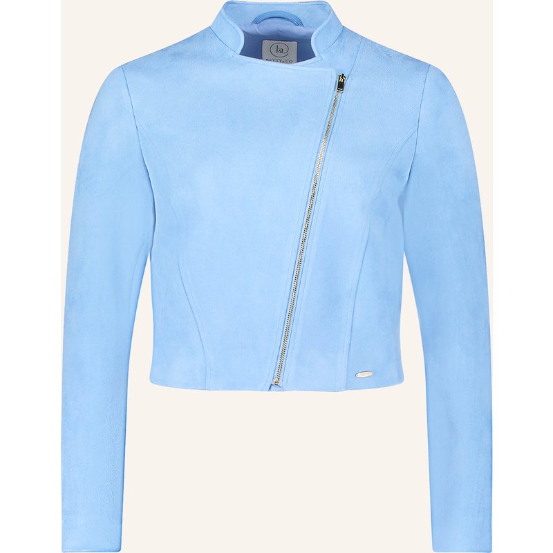Betty&Co Cropped-Jacke In Lederoptik blau