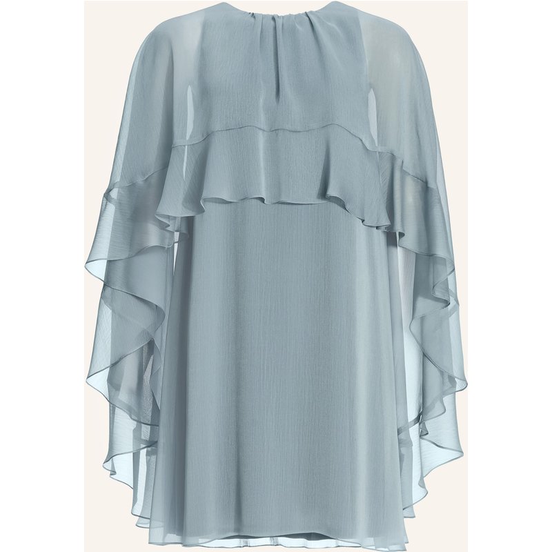 Swing Cocktailkleid Mit Volants blau
