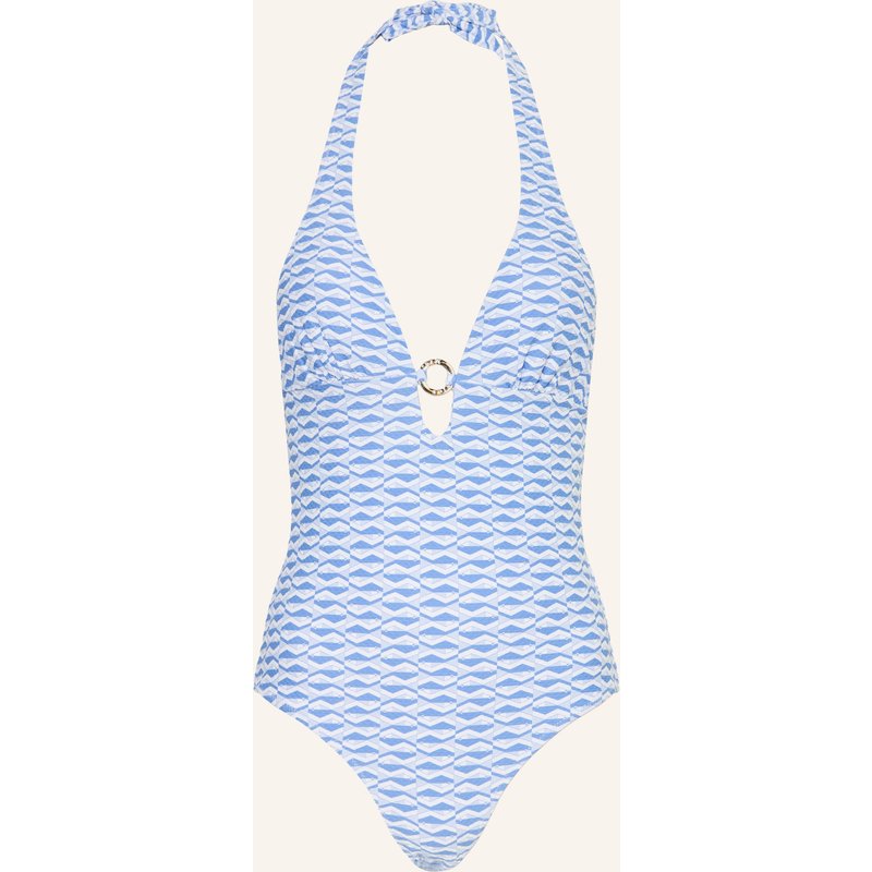 Heidi Klein Neckholder-Badeanzug Tinos blau