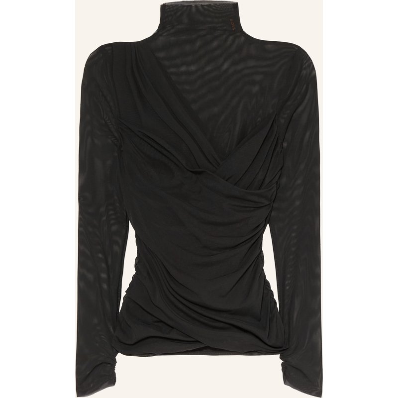 Boss Longsleeve Etulah Aus Mesh schwarz