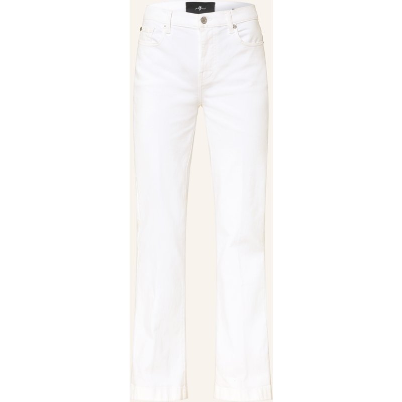 7 For All Mankind Flared Jeans Dojo Tailorless weiss