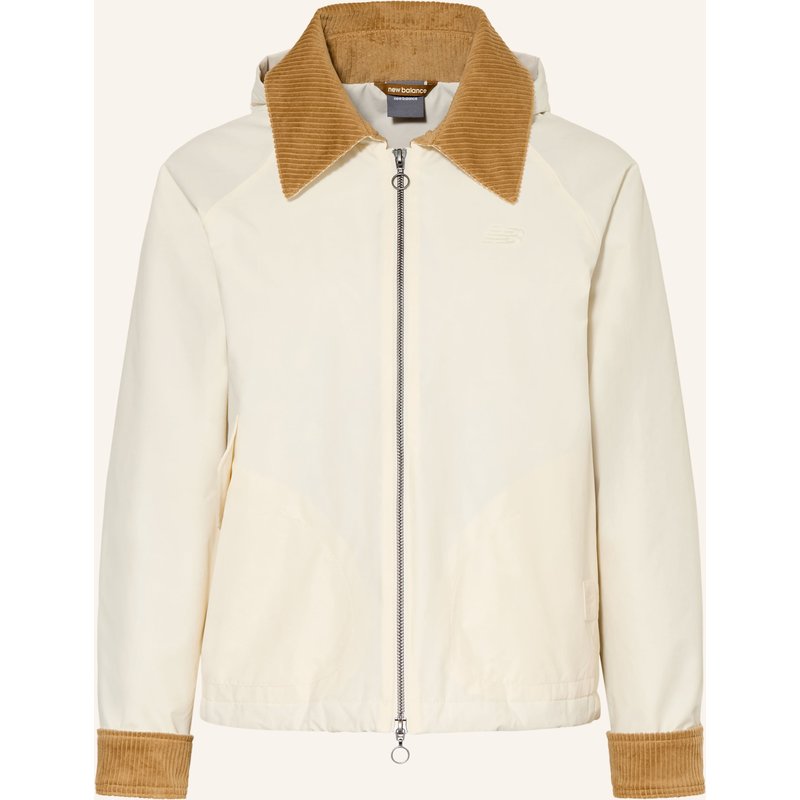 New Balance Oversized-Jacke Mit Abnehmbarer Kapuze weiss