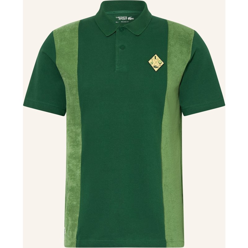 Lacoste Poloshirt Relaxed Fit Im Materialmix gruen