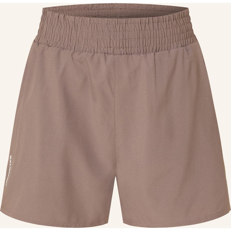 Salomon 2-In-1-Laufshorts Shkout Core braun