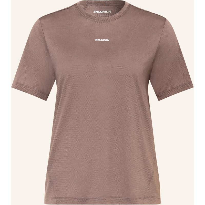 Salomon Laufshirt Shakeout Core braun