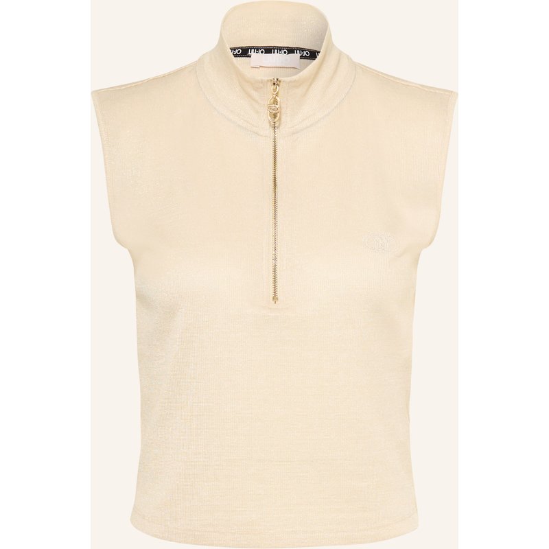 Liu Jo Top Mit Glitzergarn beige