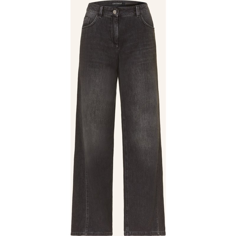 Luisa Cerano Wide Leg Jeans schwarz