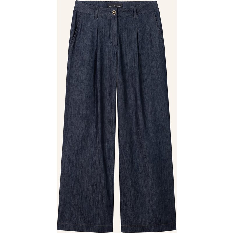Luisa Cerano Wide Leg Jeans blau