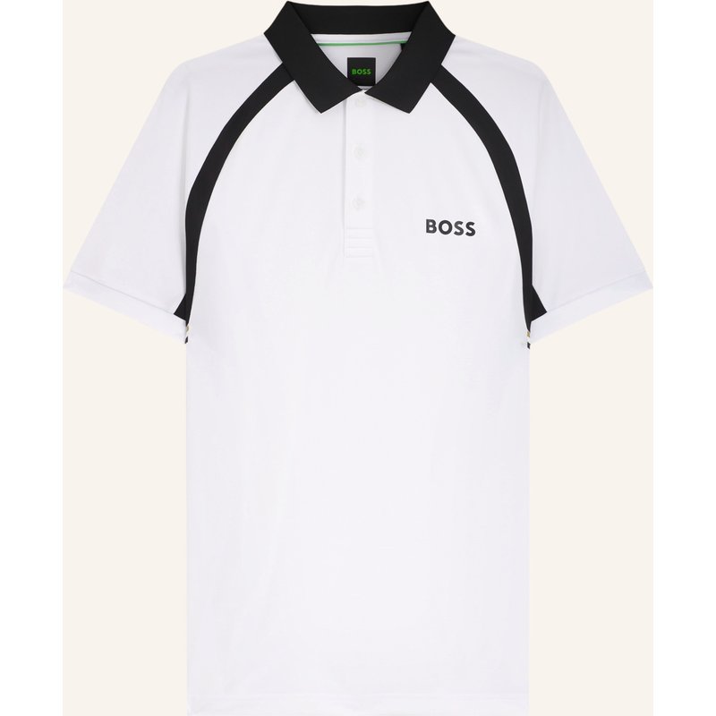 Boss Funktions-Poloshirt Toc weiss