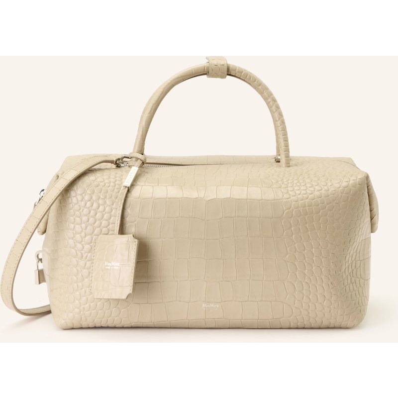 Max Mara Handtasche Holdalllcroc weiss
