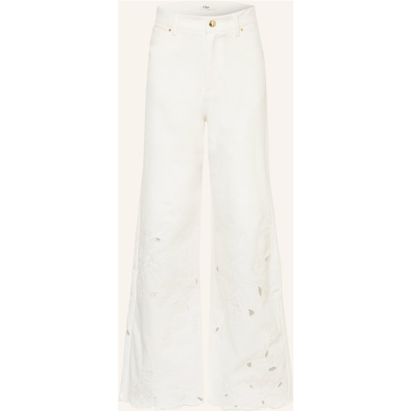 Chloé Hose Mit Lochspitze weiss