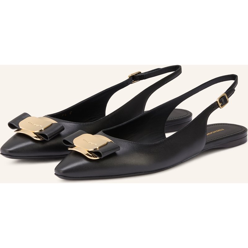 Ferragamo Slingballerinas New Vara schwarz