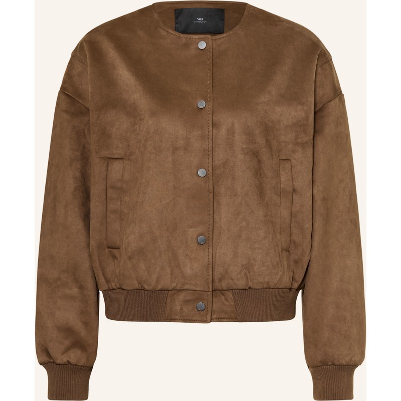 Withblack Blouson Freya In Lederoptik braun