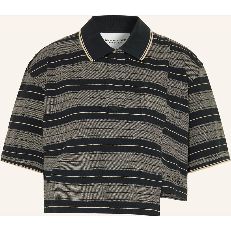 Marant Étoile Jersey-Poloshirt Isalyne schwarz