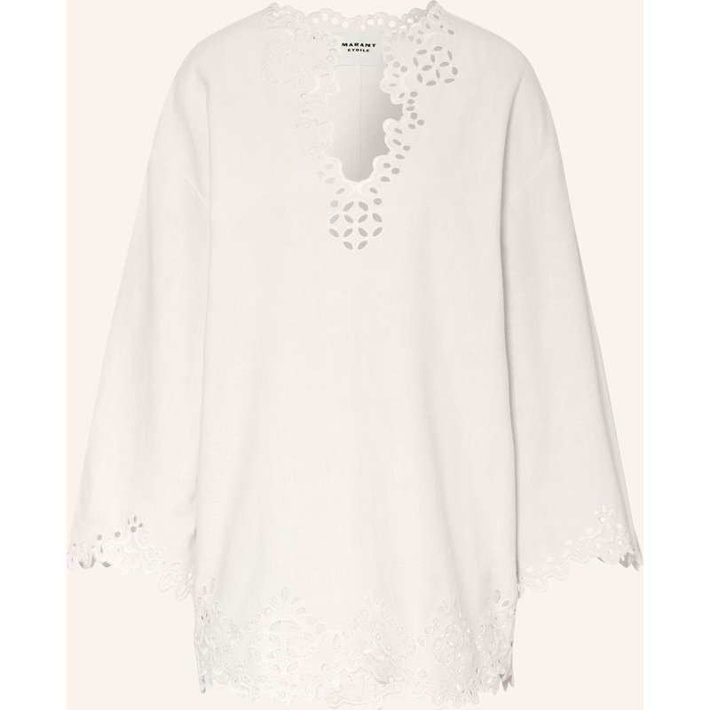 Marant Étoile Kleid Sherazade Mit Lochspitze weiss