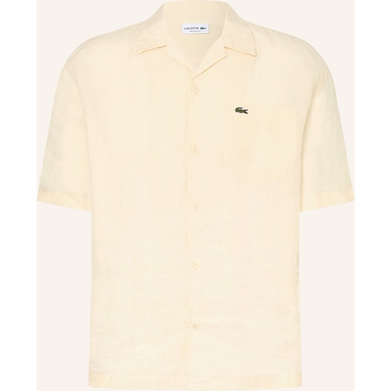 Lacoste Resorthemd Comfort Fit Aus Leinen beige