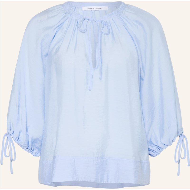 Samsøe Samsøe Blusenshirt Sameteran Mit 3/4-Arm blau