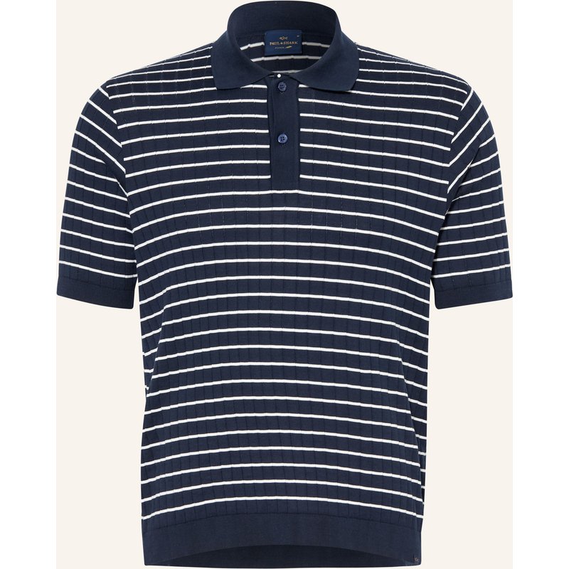 Paul & Shark Strick-Poloshirt blau
