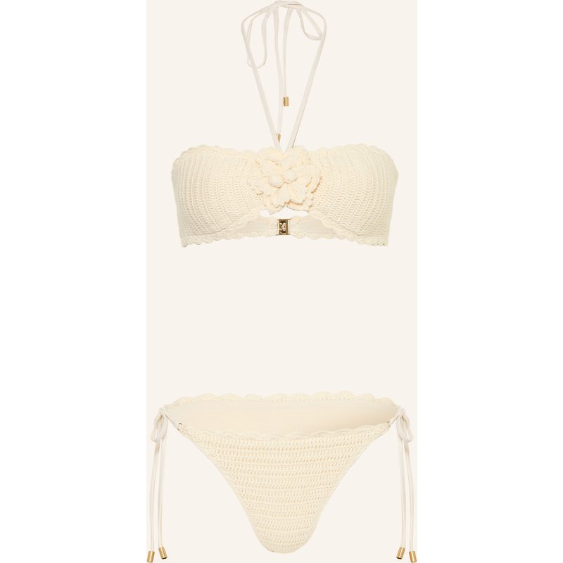 Zimmermann Bandeau-Bikini Awaken Crochet Flower weiss