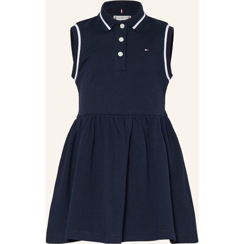 Tommy Hilfiger Piqué-Polokleid blau