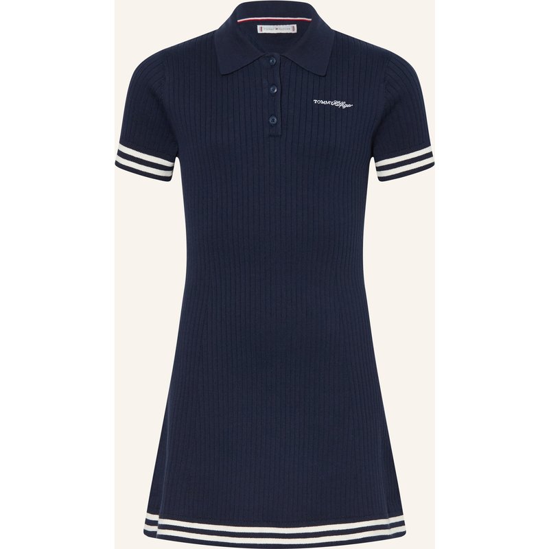 Tommy Hilfiger Strick-Polokleid blau