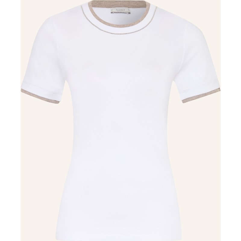 Peserico T-Shirt Mit Schmucksteinen weiss
