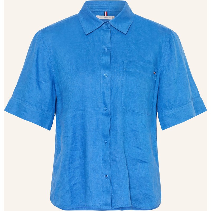 Tommy Hilfiger Hemdbluse Aus Leinen blau