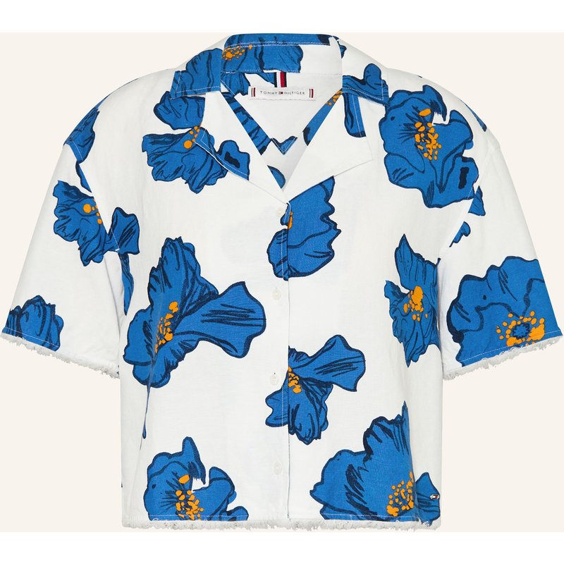 Tommy Hilfiger Blusenshirt Mit Leinen blau