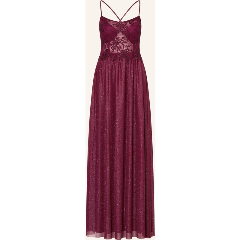 Suddenly Princess Abendkleid Mit Spitze Und Glitzergarn rot