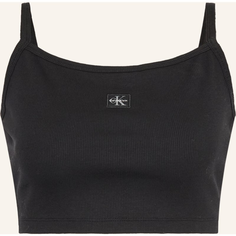 Calvin Klein Jeans Cropped-Top schwarz