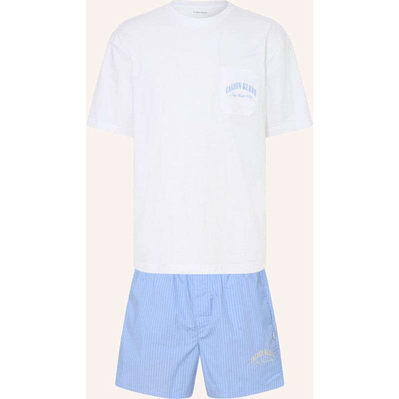 Calvin Klein Shorty-Schlafanzug blau