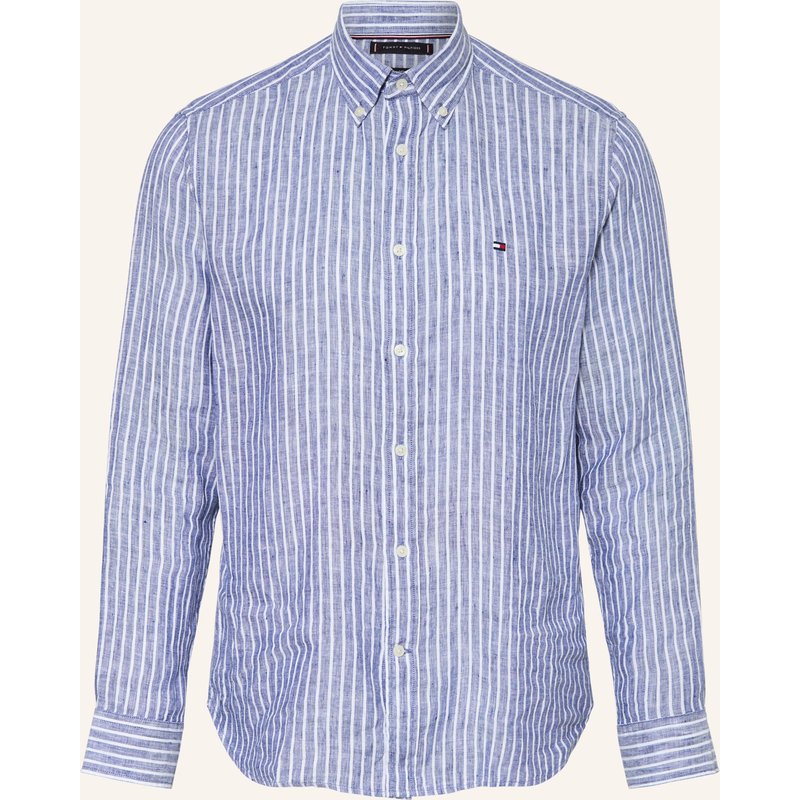 Tommy Hilfiger Leinenhemd Regular Fit blau