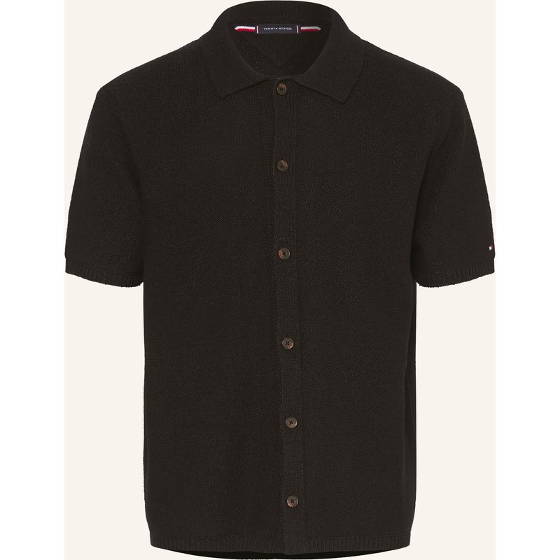 Tommy Hilfiger Kurzarm-Hemd Comfort Fit schwarz