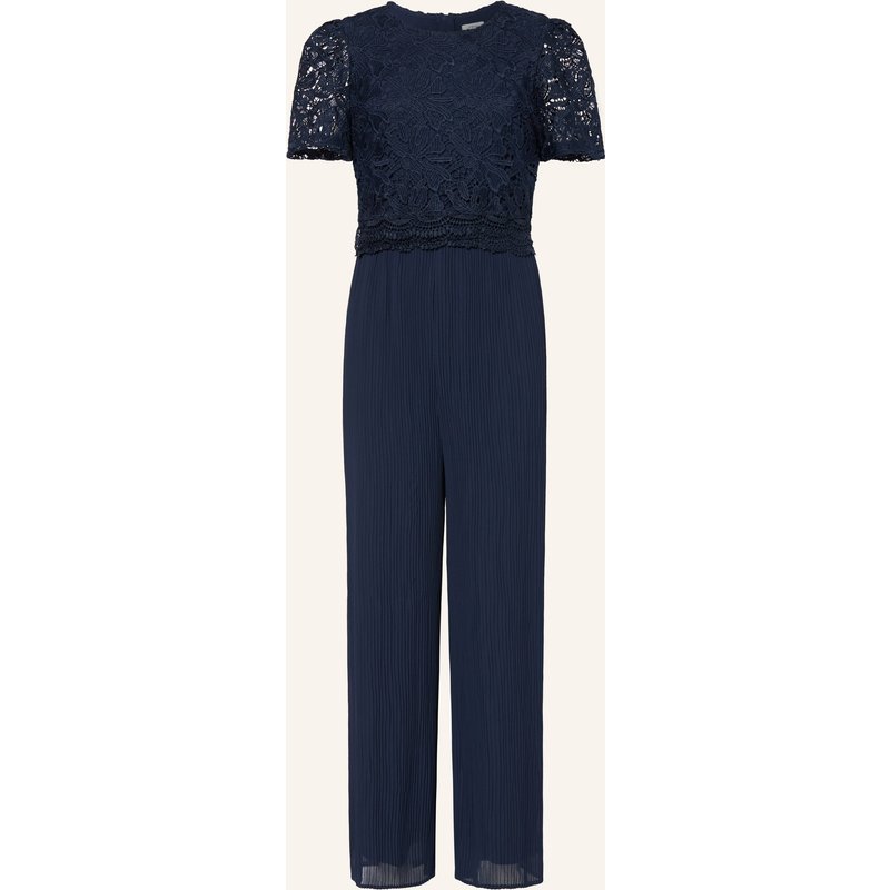 S.Oliver Red Jumpsuit Mit Spitze Und Plissees blau
