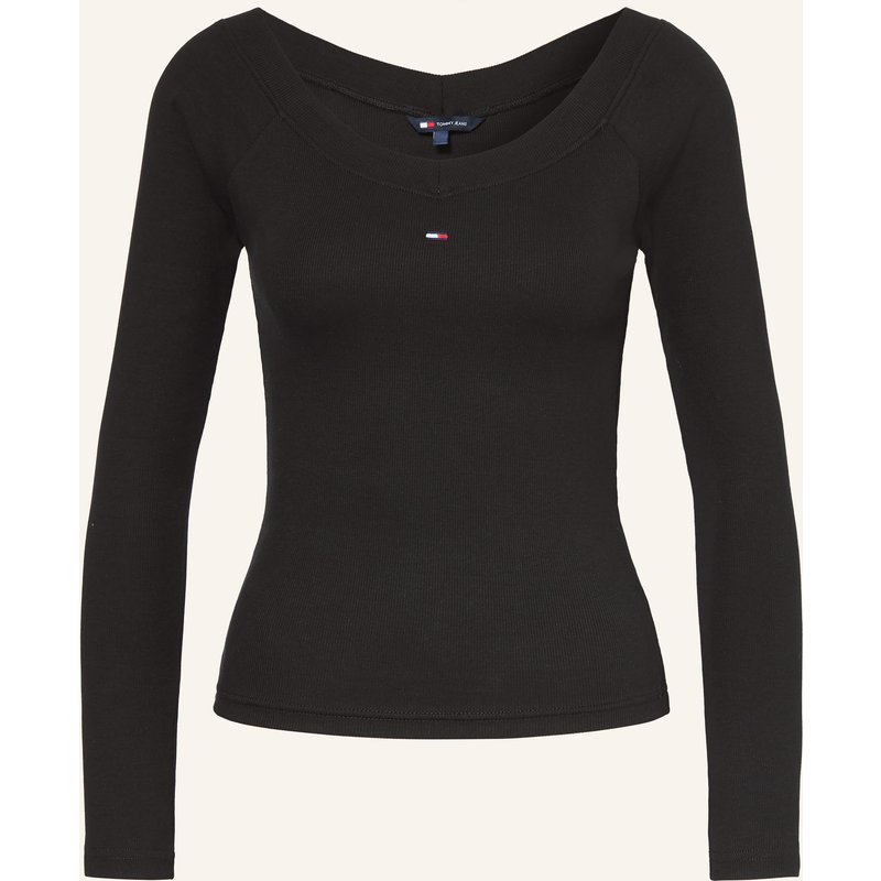 Tommy Jeans Off-Shoulder-Shirt schwarz