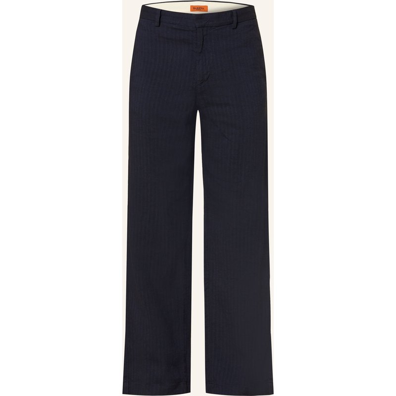 Barena Venezia Hose Delfo Regular Fit Mit Leinen blau
