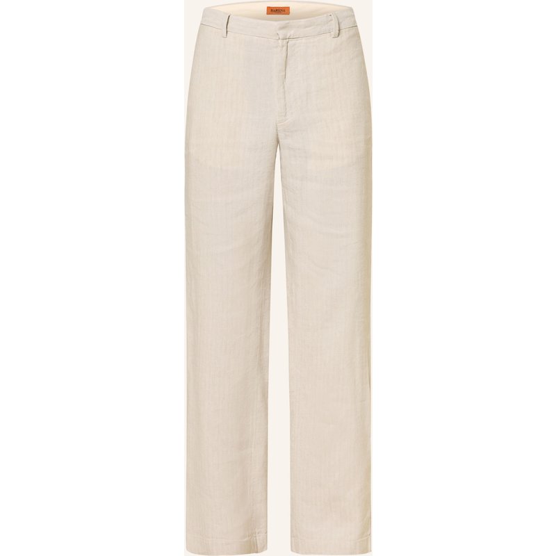 Barena Venezia Anzughose Delfo Regular Fit Mit Leinen weiss