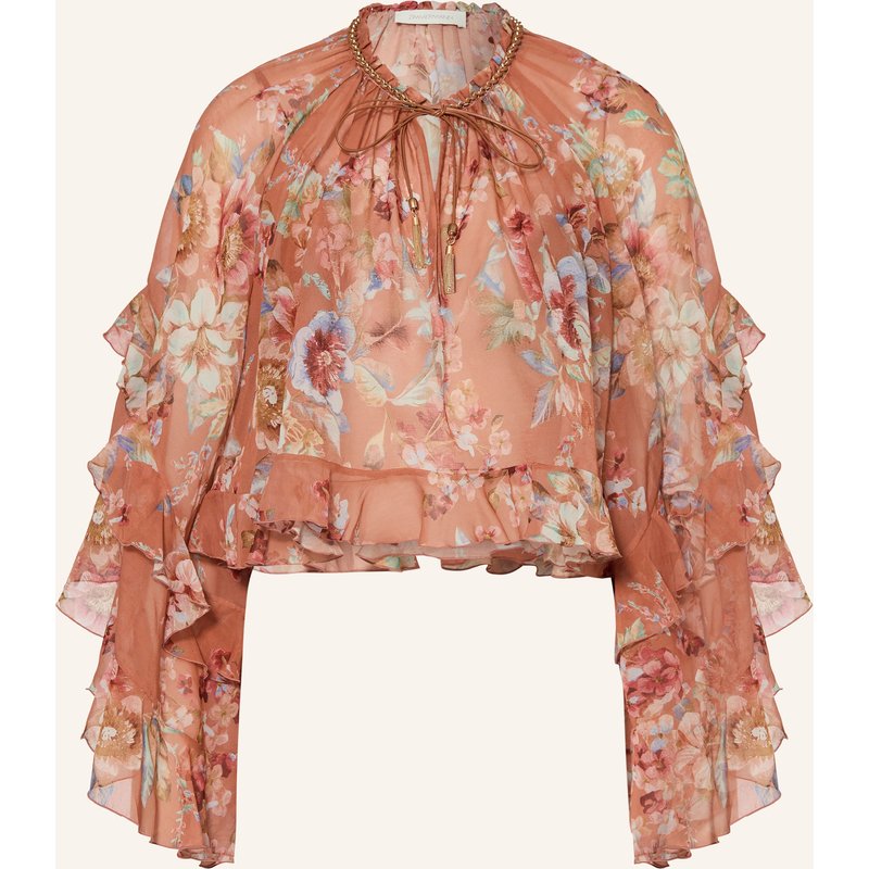 Zimmermann Blusenshirt Awaken Mit Volants braun