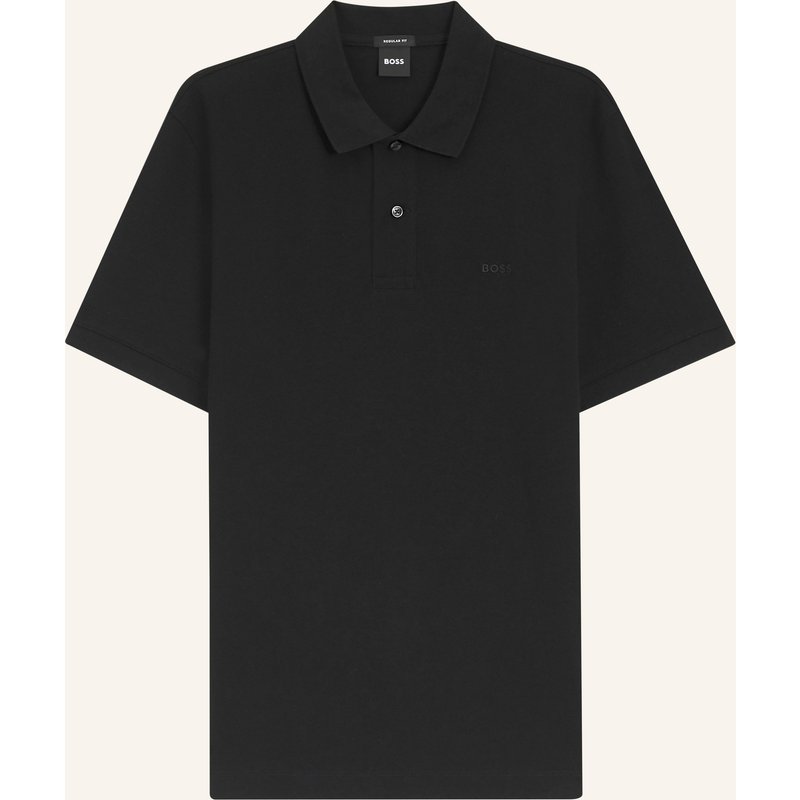 Boss Piqué-Poloshirt Pallas Regular Fit schwarz