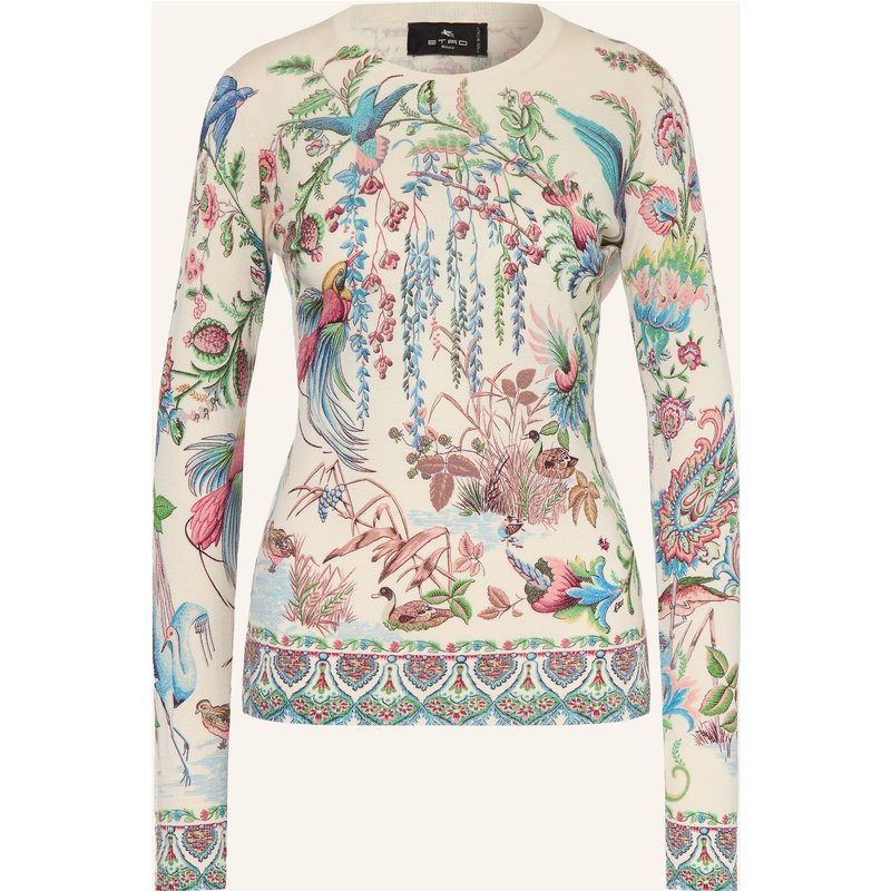 Etro Pullover Mit Seide Und Cashmere weiss